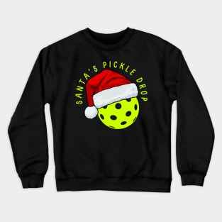 Santa's Pickle Drop. Pickleball, Christmas Crewneck Sweatshirt